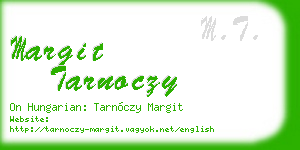 margit tarnoczy business card